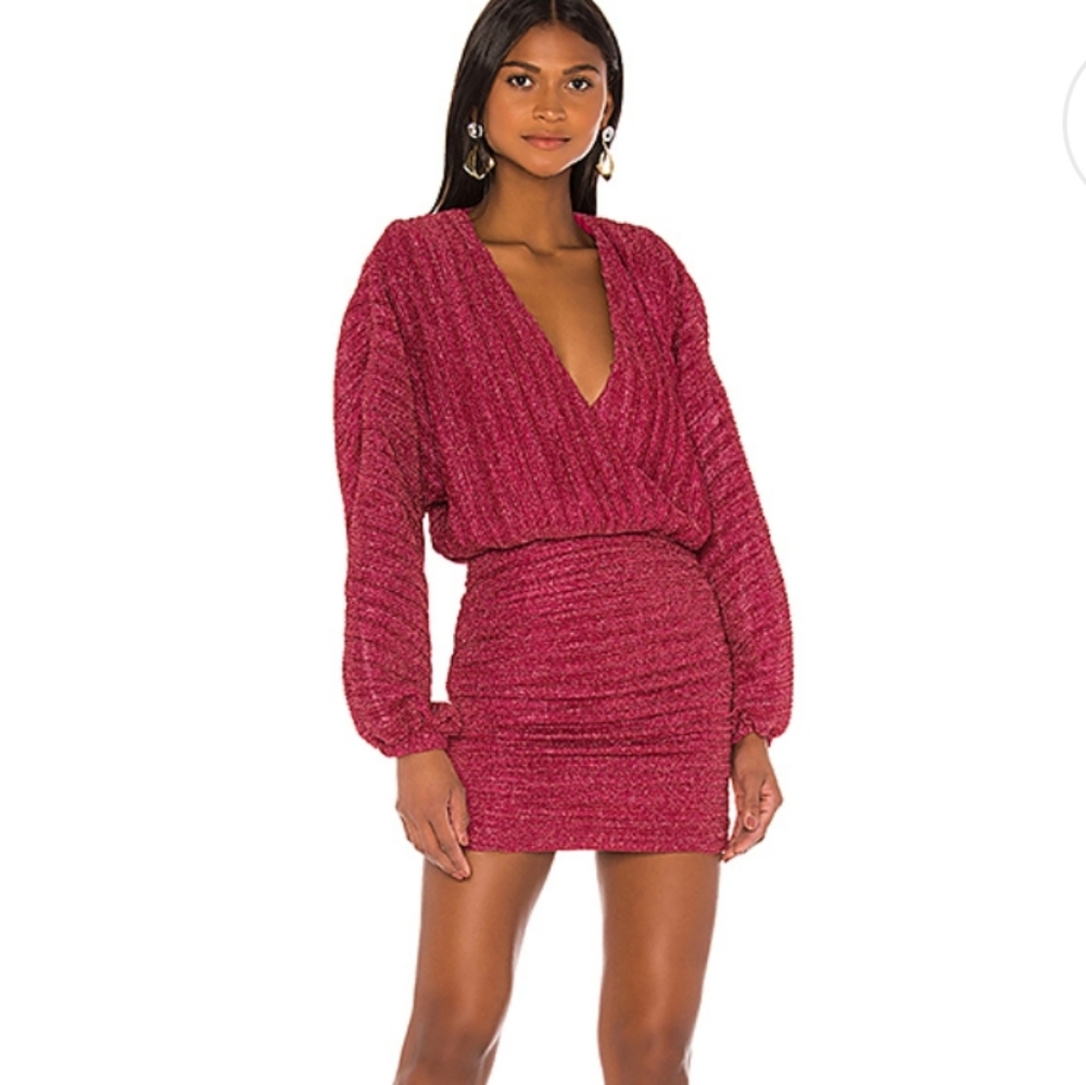 NBD Illusion Dress in Fuschia XL